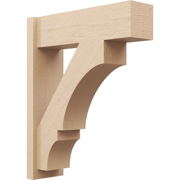 Ekena Millwork 8-in W x 26-in D x 32-in H Balboa Block Rough Cedar Woodgrain TimberThane Outlooker, Primed Tan OUTUR080X26X32BOA44RCPR - main